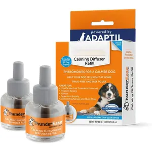 ThunderEase Dog Calming Pheromone Diffuser Refill |   Powered by ADAPTIL |   Vet Recommended to Relieve Separation Anxiety, Stress Barking and Chewing, and The Fear of Fireworks and Thunderstorms (60 Day