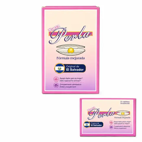 Perla de Mujer - 1 Paquete -Original El Salvador - Suplemento para la Mujer - Dietary Supplement for Woman Daily Support - 1 Pack with Vitamins and Essential Minerals for Support