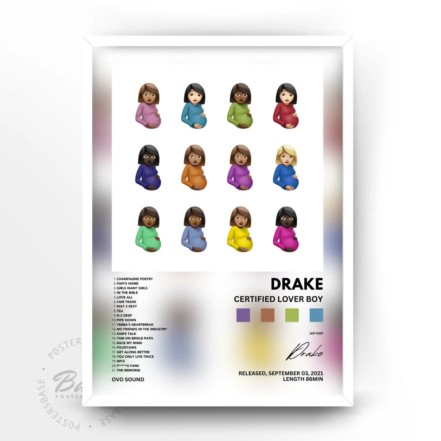 Drake 'Certified Lover Boy' Album Print, Drake Poster Unframed