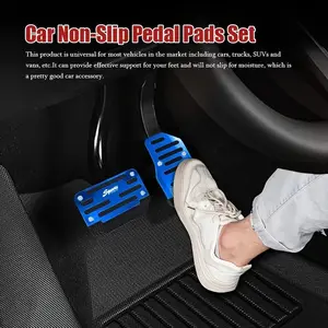 High-Quality Anti-Slip Aluminum Alloy Car Pedal Pads, Carbon Fiber Texture, Suitable for Suvs & Atvs, Includes Installation Hardware, Car Accessories