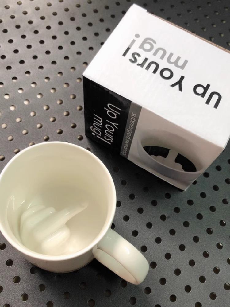 UFORU Funny mugs, FK, Drinkware for Americano, Hot Tea, Iced Coffee, Cold Brew, Cocoa, Milk, No Power Required, Ceramic Classic Drinkware