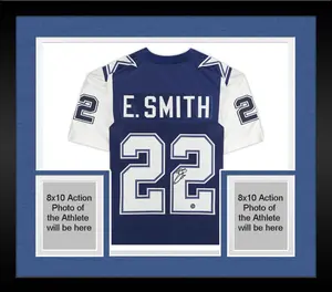 Framed Emmitt Smith Dallas Cowboys Autographed Navy Mitchell & Ness Authentic 1995 Throwback Jersey - Fanatics Authentic Certified