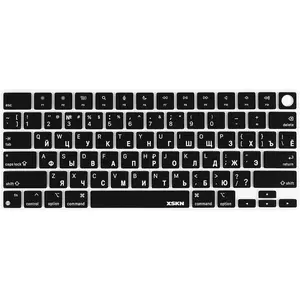 Russian Black US Version Silicone Keyboard Cover for Apple MacBook Air 13/15 inch with M5/M4/M3/M2 Chip and MacBook Neo with A18 Pro ChipGift