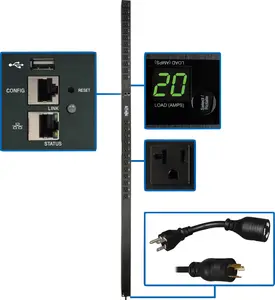 Tripp Lite TRL-PDUMV20NETLX 1.9kW Single-Phase Switched PDU with 20A LX Platform Interface-120V Outlets - 10 ft. Cord