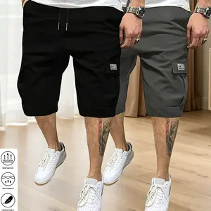 Men’s Cargo Shorts Bundle – Heavy-Duty Ripstop Fabric, Utility Pockets, Adjustable Waist — Ready for Workouts, Hiking, and Construction; Summer Value Set