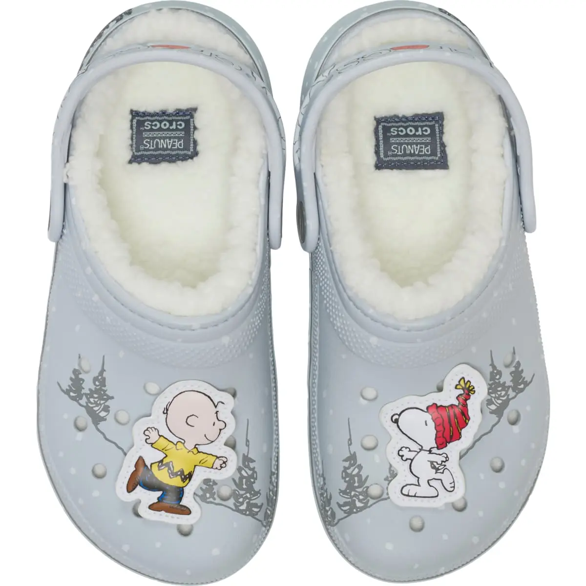 Crocs Kids' Peanuts Charlie Brown & Snoopy Holiday Classic Lined Clogs, Fuzzy Slippers for Girls and Boys Crocs Kids' Peanuts Charlie Brown & Snoopy Holiday Classic Lined Clogs, Fuzzy Slippers for Girls and Boys