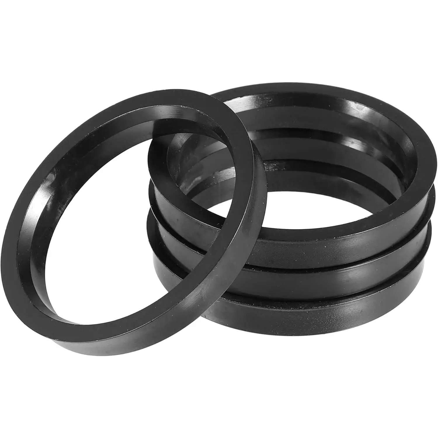 70.1mm to 60.1mm Universal Car Hub Centric Rings Black - Pack of 4