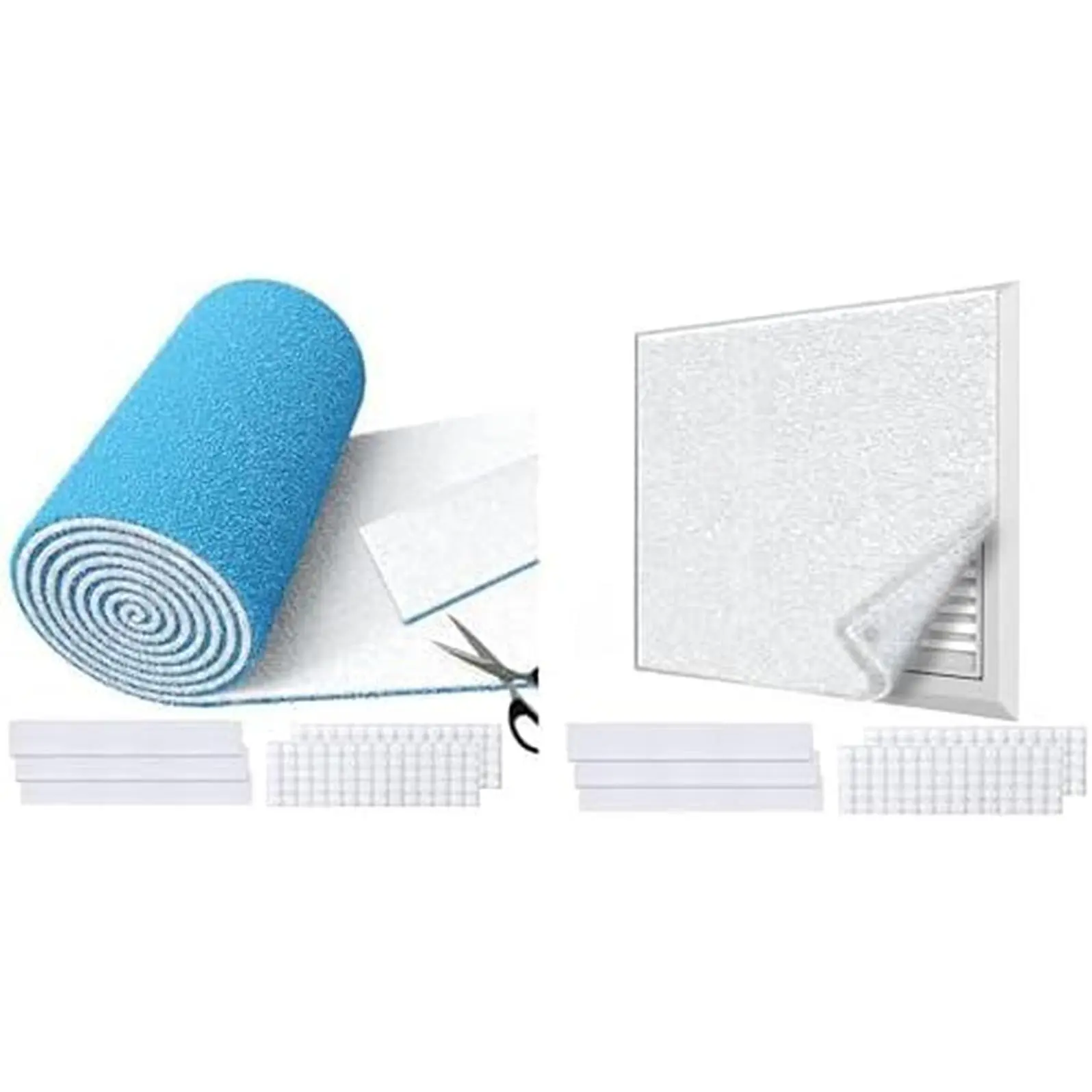 Air Vent Filters Roll 12X90 Inch 48Pcs Electrostatic Air Filter for AC, HVAC Furnace, Grilles, and Mobile Homes - MERV 8 Triple Filtration