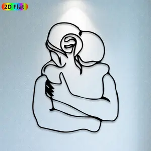1pc Embracing Figures Metal Wall Art, Intimate Embracing Statue Mural, Ideal Gift for Valentine's Day, Wedding, Romantic Decor Enthusiasts,  Perfect for Bedroom Wall & Garden Fence Romantic Decor Enthusiasts