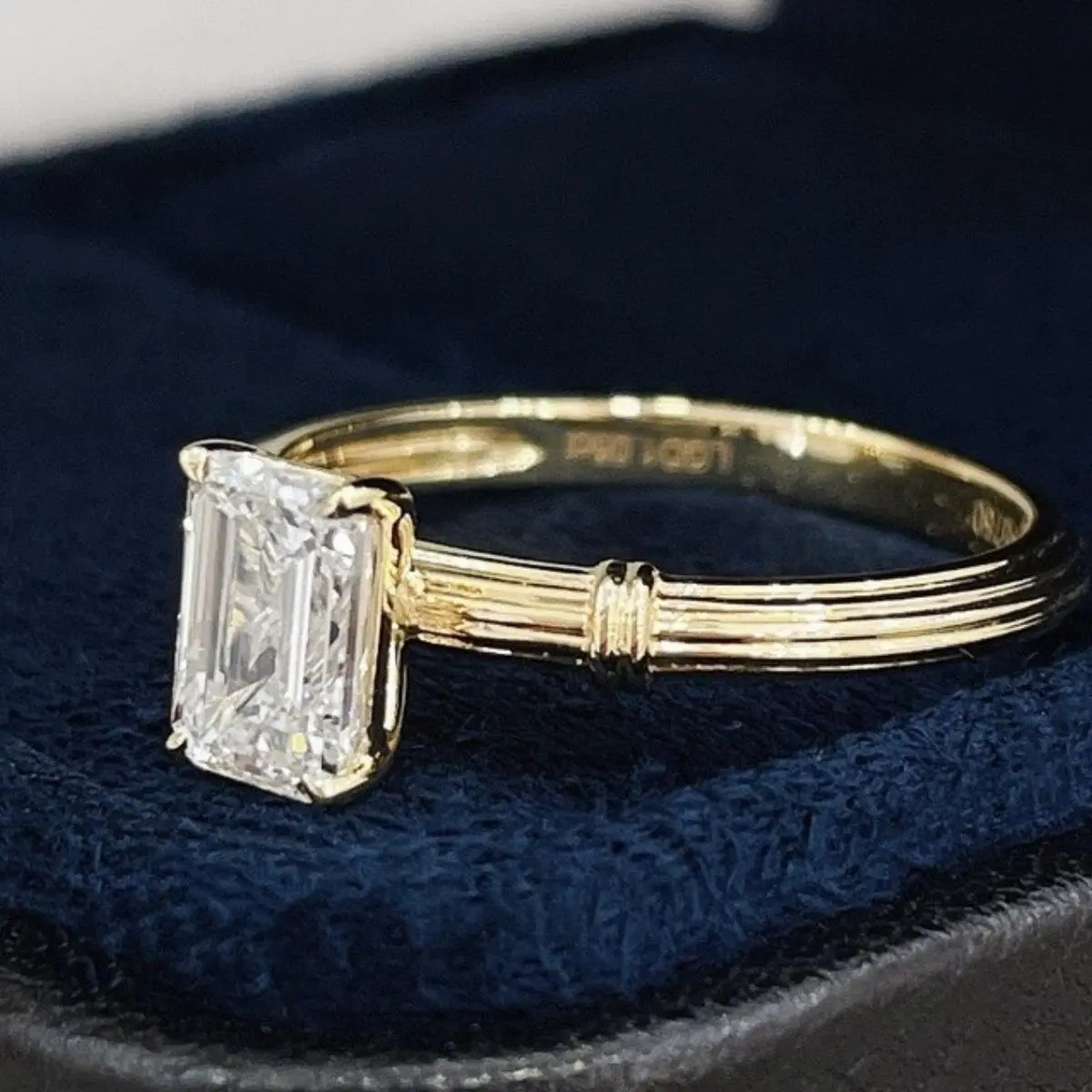 k18yg labgrown diamond ring 2.76g 1.05ct lg229 zlz0037