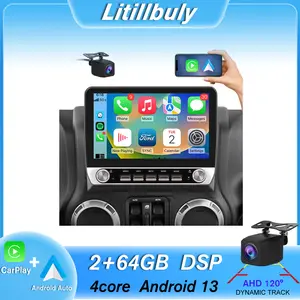 Car Stereo for Jeep Wrangler 2007-2018 touch screen has Android Auto Wireless Carplay, Bluetooth WIFI supports GPS Navigation