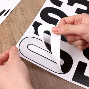 5 Number Stickers, 1.6 Inch Doorplate Adhesive, Self-Adhesive Vinyl Numbers, Waterproof Doorplate Sticker for Sports Helmet Box