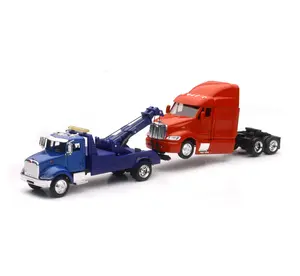 New Ray 1:43 Peterbilt Model 335 Tow Truck & Model 387 Cab Long Haul Trucker Diecast Model Car