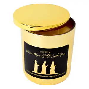 Frankincense and Myrrh Scented Soy Wax Candle Wisemen still seek Him