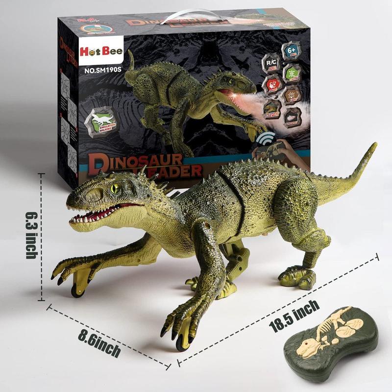 Remote Control Dinosaur Toy, Tyrannosaurus Robot Walking RC Dinosaur with LED Light and Roaring Sounds for Boys Girls 3+ Years Old