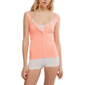 intimately fp Women's Seamless Lace Button Front Cami