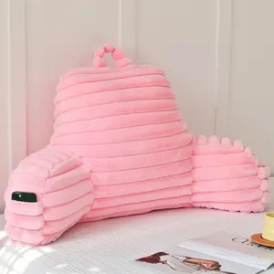 Large Reading Pillow for Adults,  Support Pillow for Sitting Up in Bed with Arms, Couch for Lounging Bedrest,