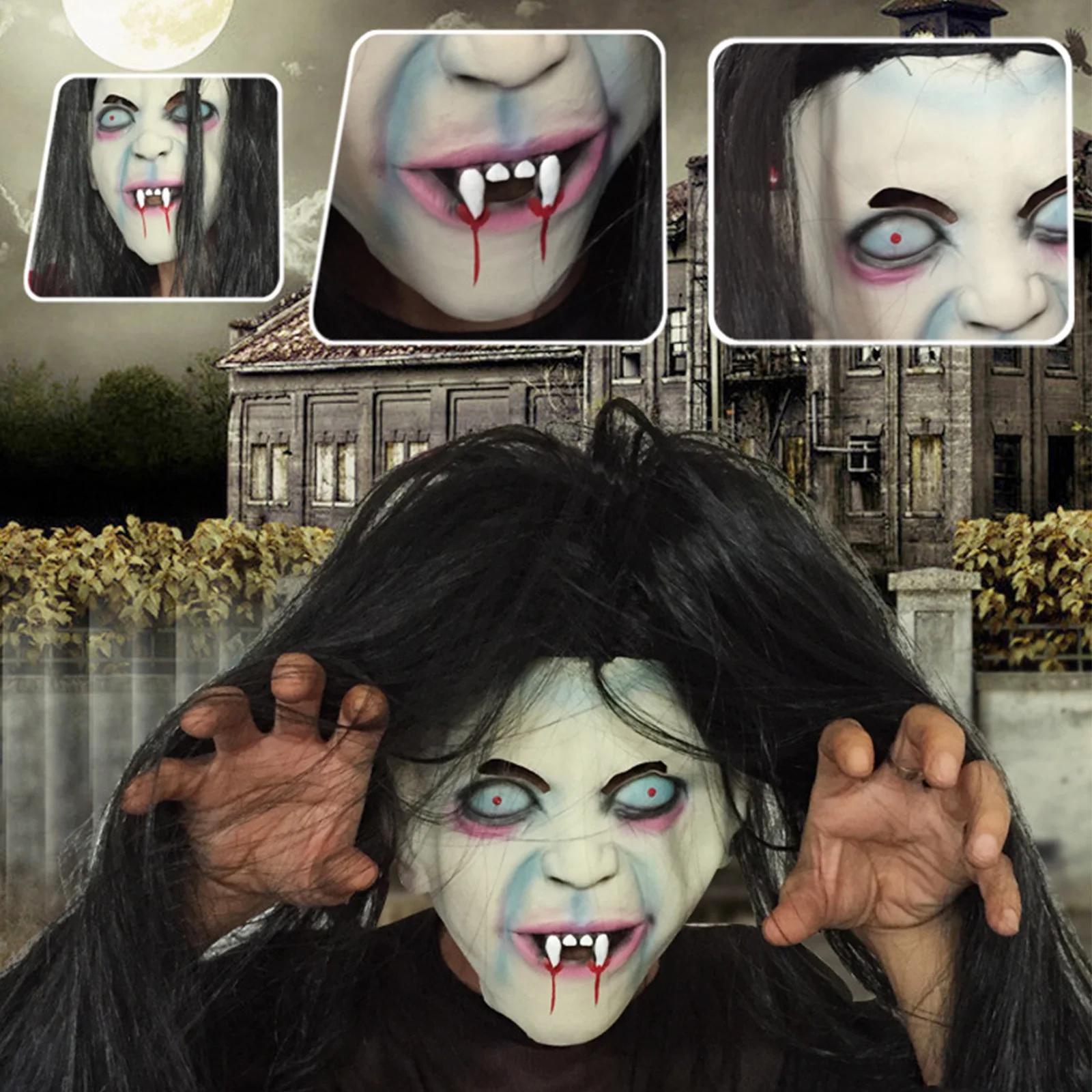 Halloween Men and Women Scary Horror Mask Bar Costume Toys Escape Room Scary Props Scripted Murder Mystery Mask-Lightweight, Portable & Durable for Dance Shows & Carnivals creative prank gift whimsical design