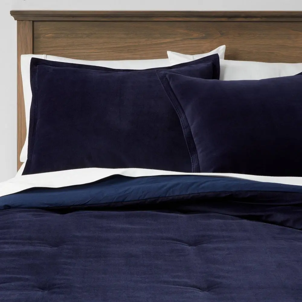 Cotton Velvet Comforter & Sham Set - Threshold