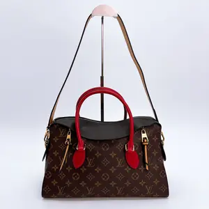 Pre-owned Louis Vuitton leather Crossbody Bags Monogram Canvas and Tricolor Tuileries NM Bag