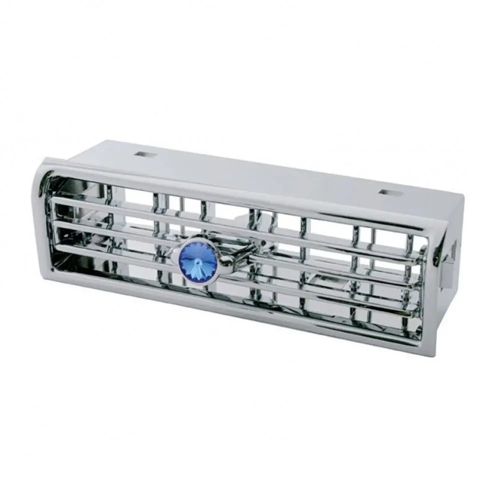 Freightliner Century Heater A/C Vent / Chrome Plastic Dash Vent Grill / Blue