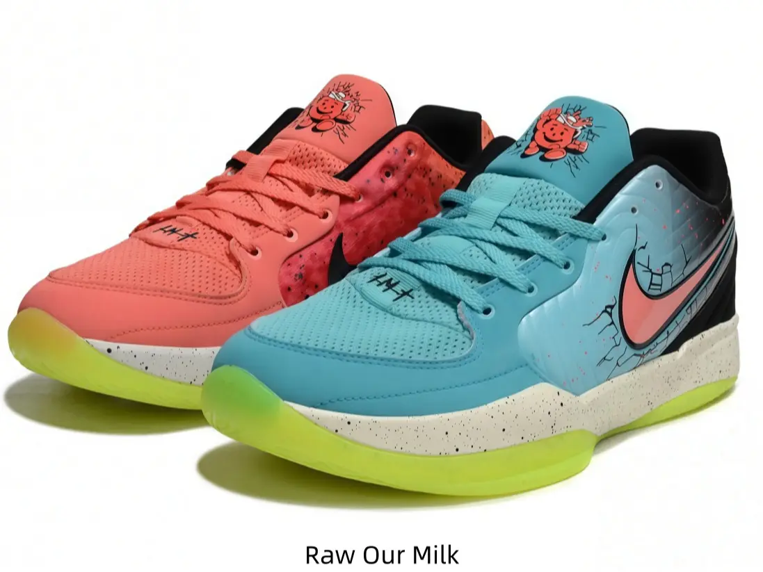 Lots of streetwear sneaker hobbyists praise the bold graphic craft of these athletic shoes, this striking two-tone mismatched colorway gains steady popularity among summer streetwear fan communities online.