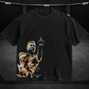 UNDISPUTED Conor "The Notorious" McGregor Iconic Signature Heavy Cotton T-shirt UFC Pound For Pound Shirt MMA Fan Apparel Pump Cover Direct-to-garment Printing