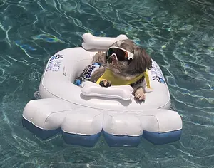 Small Pet Water Paws Floaty, White/Blue Color Option