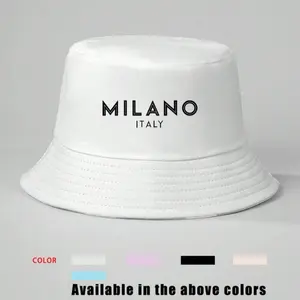 MILANO ITALY Printed Milano Bucket Hat Outdoor Adjustable Sun Protection Casual Cap Suitable For Spring Autumn Travel Beach Vacation Available in Multiple Colors