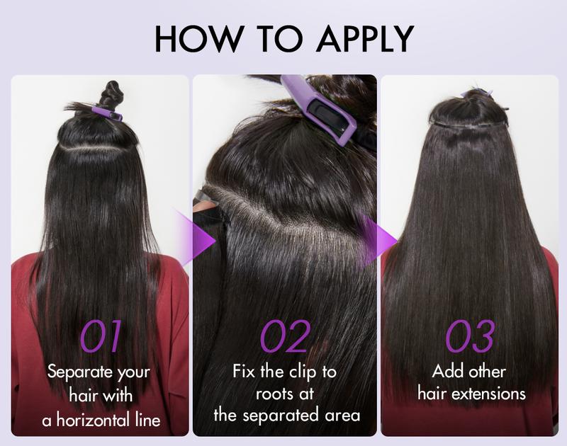 LUVME 100% Virgin Human Hair Extensions Seamless & Invisible Edge Straight, Body Wave, Kinky Curly, Yaki Straight, Messy Burmese Curl Clip-In