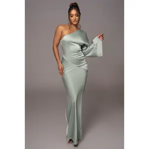Sage Femme Drape Maxi Dress