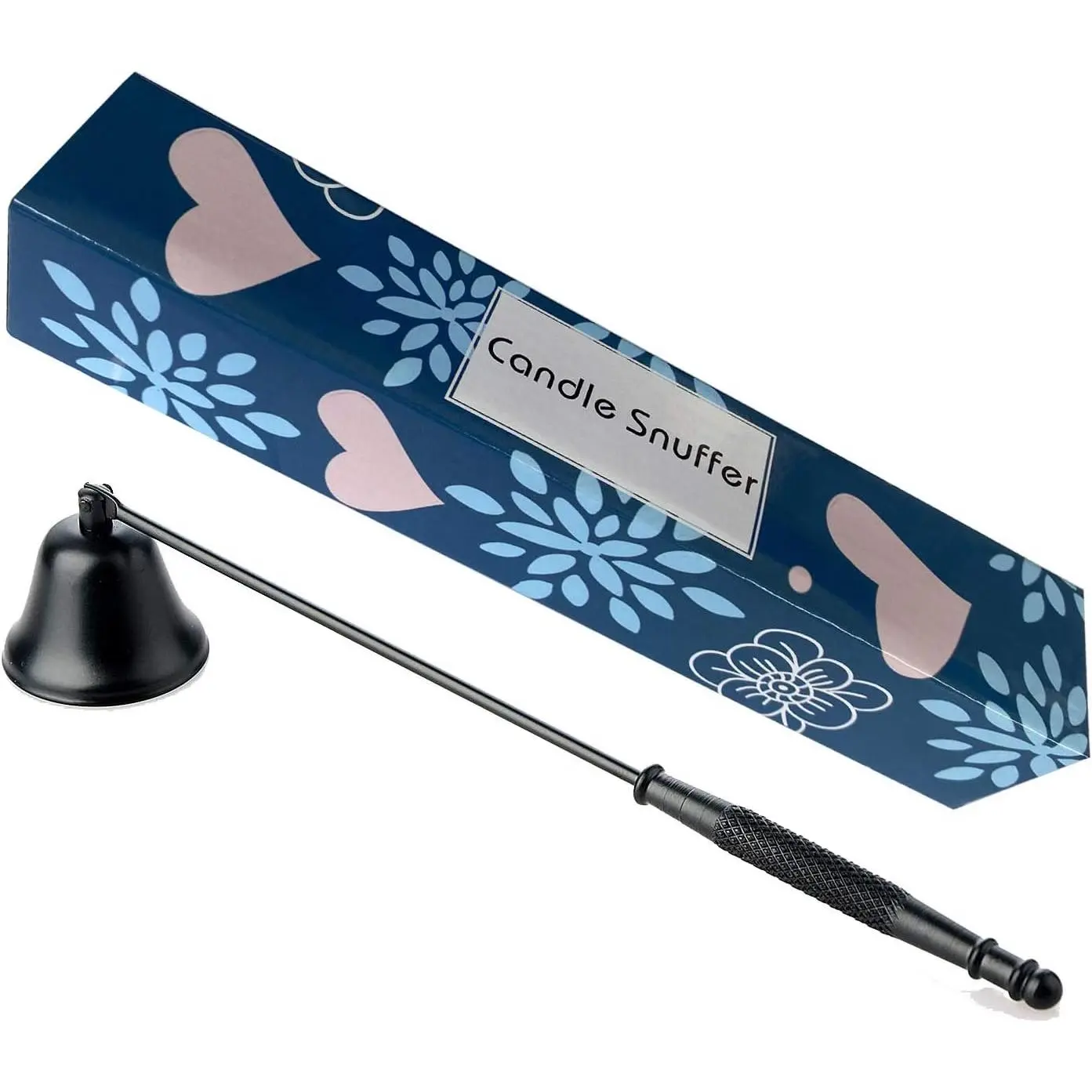 Candle Snuffer, Stainless Steel Wick Flame Extinguisher Elegant Candle Accessory for Candle Lovers - Black