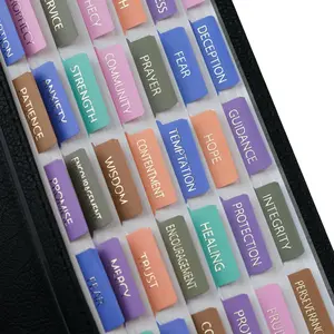 -Topic  Tabs(  Foil Embossed Lettering)  Tabs for Women and Men,  Large Print Stickers, Easy to Read, 216 Labels for Easy Navigation(36 Topics)