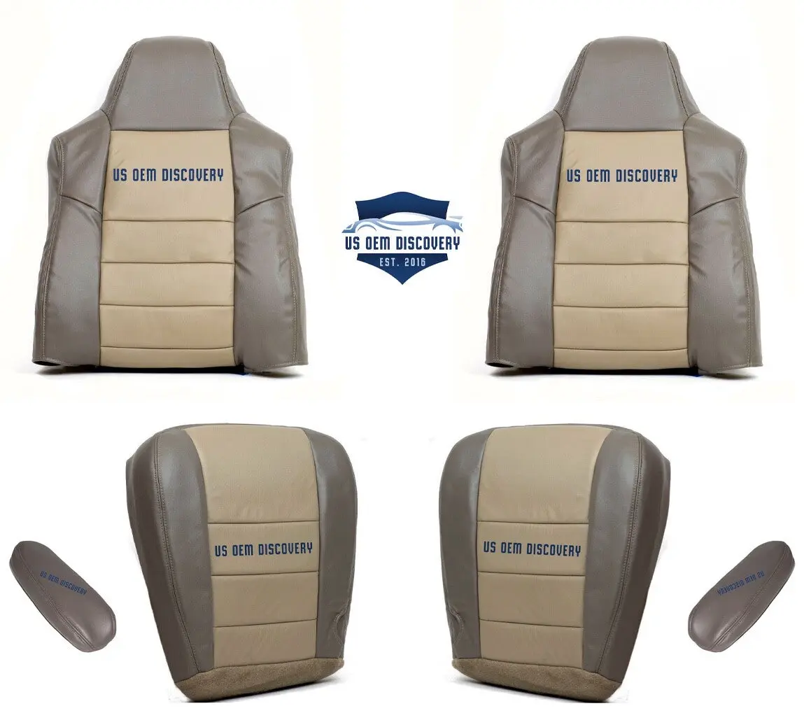 2002 2004 Ford Excursion Eddie Bauer Full Front Leather Seat Cover 2 Tone