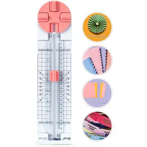 Paper Cutter 4-in-1,Paper Trimmer Multi-Function Scrapbooking Tool with Straight, Wave, Perforated & Creasing Blades for Craft Paper,Cardstock, Coupon, Label, Photo,Postcard