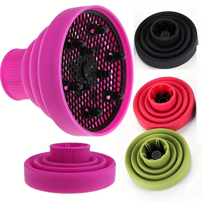 Hair Dryer Diffuser Universal Foldable Curls Blow Dryer Hair Curl Diffuser Cover Hairdryer Accessories Hair Styling Tool Pink Comfort