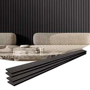 【DealsForYouDays】VEVOR Wood Slat Acoustic Panels, 7.9 x 94.5 inch, MDF Accent Wooden Wall Panels for Modern Interior Wall Decor, Faux Wood Wall Board Panels for Noise Reduction, Black Oak