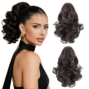 Curly Ponytail Extensions Hair Pony Tail Clip on Hair Extension 12" Claw Clip Hair Pieces for Women