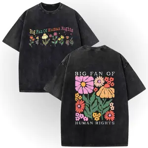 ✊🏾 100% Cotton Double-Sided Big Fan Of Human Rights　Short Sleeve T-Shirt |   Chinga-La-Migra, No One Is Illegal On Stolen Land! # AbolishIce # IceOut # HumanRights # 100CottonTee # DoubleSidedTee # NoOneIsIllegal # TikTokMadeMeBuyIt # TikTokShop