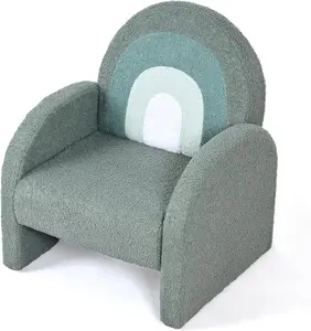 JOYMOR Kids Sofa, Soft Kids Armchair Coverage of Teddy Fleece, Toddler Chair for Playing, Suitable for Boys and Girls