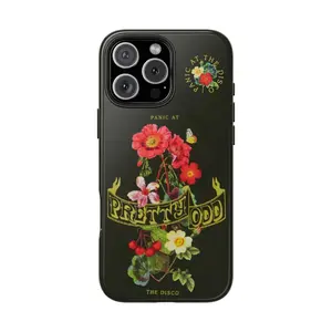 Panic! At The Disco Pretty Odd Flowers Tough Phone Case For iPhone 17 16 15 14 13 12 11, Samsung S25 S24 And More, Case Cover