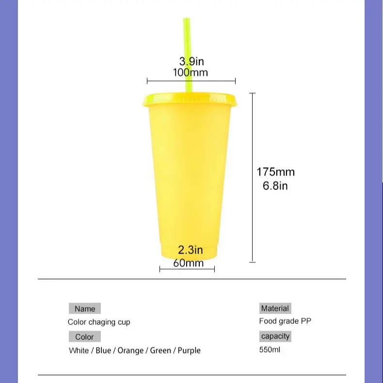 10 reusable 24-ounce leak-proof color-changing plastic cups with lids and  straws, suitable for any cold drinks, iced coffee, and juice, perfect for  beach parties and family gatherings. Drinkware Pour,excellent gift - TikTok
