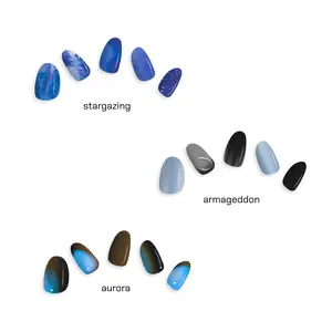 Kijibae Iced Out Collection Semi Cured Gel Nail Strips Long Lasting Nail Sticker