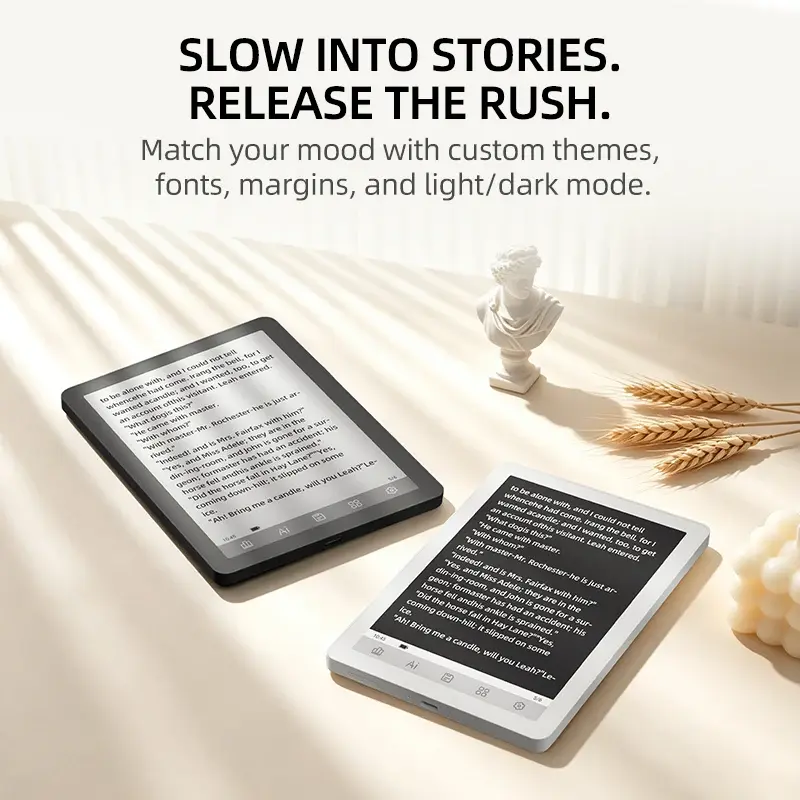 Bigme B6 PRO 6" color ebook reader, up to 75FPS, kaleideo 3, 4G SIM slot, with stylus, Android 14, 8GB+256GB, Google play, libby, kindle, cute ereader, message, call, ceculla, 300PPI, 36 level cold/warm adjustable light. 2.6GHz Octa-Core, Dimensity 1080