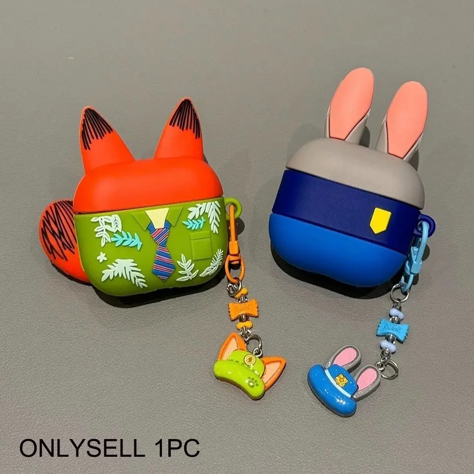 1 fox/rabbit-shaped earphone case, adorable wireless Bluetooth earphone protective cover, durable, Shockproof Protection and stylish accessory, compatible with AirPods Pro 3/1/2/3/4/Pro/Pro2 (the shape may vary depending on the model)