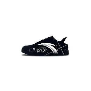Anta I'm Bad Hand-Painted Sneakers for Men: Ink-Splatter, Comic-Style, Lightweight, Durable, Low-Top Verifiable, with credentials and supporting global authentication