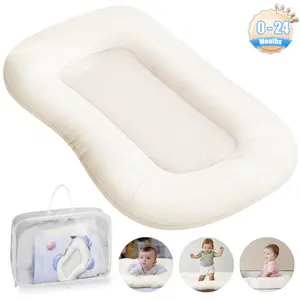Baby Sitting Support Cushion,for Newborns,for Tummy Time, Sitting Practice, and Light Play, with Pure Cotton Cover, Soft Portable for Home Travel, Newborn Babies Essentials Gifts for Expecting Parents,0-24Months