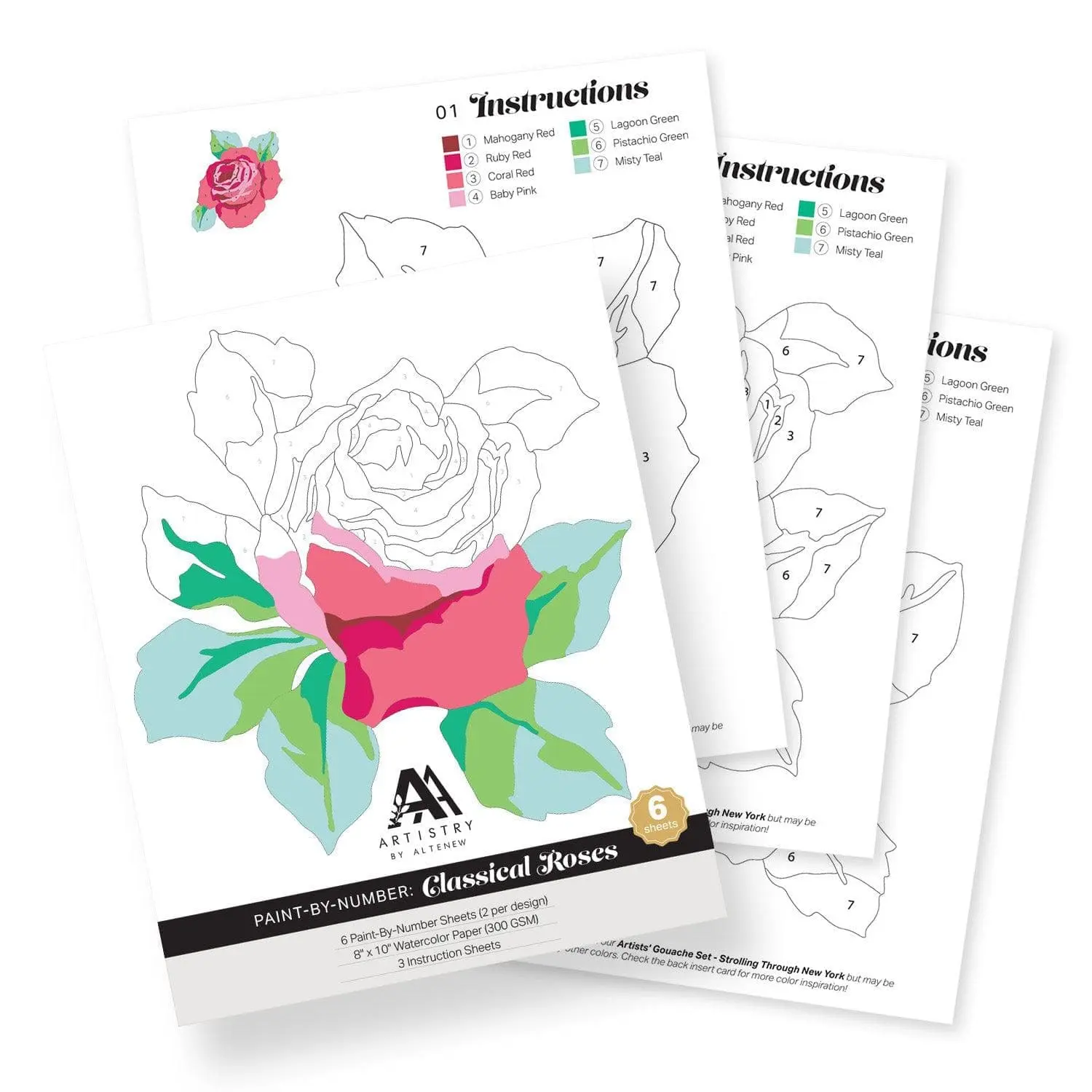 Paint-by-Number: Classical Roses (M)