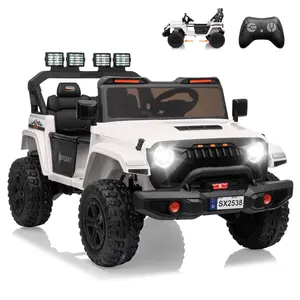 24V Ride On Toys for Big Kids - 4WD 2 Seater Ride On Cars with Remote Control - Adjustable Footwell Electric Vehicle/3 Speeds/Led Lights/Bluetooth