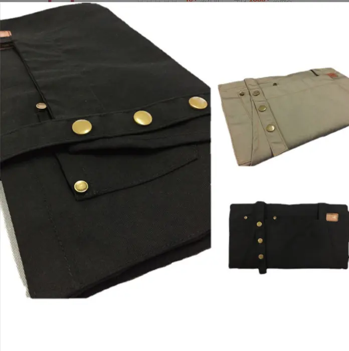 Solid color apron for kitchen cooking, suitable for chefs and waiters, ideal for use in cafes, barbecue restaurants, hair salons, and for everyday use